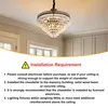 WISFOR lampadario in cristallo a soffitto lampada a Anteprima dell’immagine prodotto 11