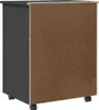 vidaXL Szafka na kółkach z szufladami MOSS szara z litego Podgląd zdjęcia produktu 1