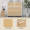 OKWISH Commode 4 Tiroirs - Meuble de Rangement Rotin et Voir les images du produit 5