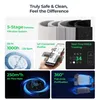 Collage of marketing images showcasing features of an air purifier. Produktbild-Vorschau