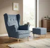 Ohrensessel mit Hocker ARI Design – skandinavisches Set, Produktbild-Vorschau 3