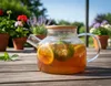 Teekanne aus Borosilikatglas mit Filter Glas mit Bambus Produktbild-Vorschau 6