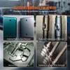 A collage of four images showcasing different surface treatments and processing techniques. Produktbild-Vorschau
