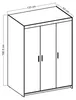 AX LIVING Storicos 3P Armoire 3 portes Lefkas 133 cm de Voir les images du produit 7