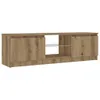 vidaXL Armoire TV avec lampes LED Chêne Artisan 120x30x36 Voir les images du produit 5