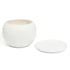 Pot de fleurs en céramique Boule avec soucoupe blanc Rond Voir les images du produit 3