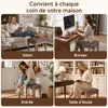 Tabouret Coiffeuse avec Tissu Lin et Pieds en Bois, Banc Voir les images du produit 10