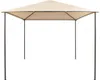 Pavilion Partyzelt Überdachung 3x3 m Stahl Beige Produktbild-Vorschau 2