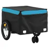 vidaXL Fahrradanhänger Schwarz und Blau 45 kg Eisen Produktbild-Vorschau 4