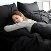 3-teiliges Bettwäscheset , Plissiertes Design, Produktbild-Vorschau 3