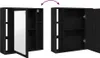 vidaXL Armadio a specchio per il bagno in rovere nero 60 x Anteprima dell’immagine prodotto 7