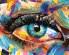 Zuty - Malen nach Zahlen - BUNT BEMALTES AUGE, 40x50 cm, Produktbild-Vorschau 1