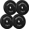 MOVIT Hantelscheiben Set PRO, Gusseisen, 4x 5,0 kg, Produktbild-Vorschau 2