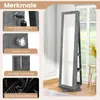 COSTWAY Armoire à bijoux, armoire à glace avec miroir Voir les images du produit 7