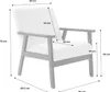 A diagram showing the dimensions of a chair. Anteprima dell’immagine prodotto