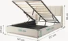 LED Lit rembourré 'Tröstiar' avec coffre de lit Lin 140 x Voir les images du produit 3