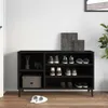 vidaXL Portascarpe nero 102x36x60 cm Materiale a base di Anteprima dell’immagine prodotto 3
