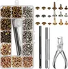 300 sad kožených nýtů Double Cap Rivet Tubular Metal Studs Náhled obrázku produktu 1
