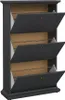 Venedig Schuhschrank mit 3 Klappen matt grau. Produktbild-Vorschau 3