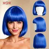 Bob Perücke für Damen, Herren & Kinder Cabaret cosplay Blau Produktbild-Vorschau 3