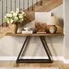 Tribesigns Schmaler Konsolentisch, 160 cm, Metallbeine, Produktbild-Vorschau 4