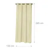 Tende Relaxdays, set da 2, A x L: 245 x 135 cm, opache, Anteprima dell’immagine prodotto 4