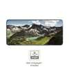 A protective film for a smartphone, displayed on a mountain landscape background, with a matt finish icon below. Produktbild-Vorschau