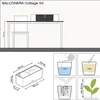 LECHUZA Bac à plantes BALCONERA Cottage 50 Marron sable | Voir les images du produit 19