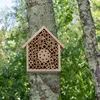 Relaxdays Bienenhotel, Holz, Insektenhotel Wildbienen, Produktbild-Vorschau 2