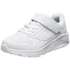A white Skechers sneaker for girls is shown from a side angle against a white background. Produktbild-Vorschau