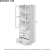 A diagram of a white cabinet with dimensions indicated by lines and numbers. Podgląd zdjęcia produktu