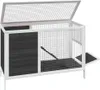 vidaXL Králíkárna Grey 103x44x69,5 cm Borovicový masiv Náhled obrázku produktu 4