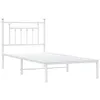 vidaXL Cadre de lit avec tête de lit en métal blanc 80x200 Voir les images du produit 3