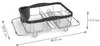 A drying rack for dishes with dimensions indicated. Produktbild-Vorschau