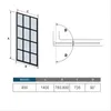 80cm kariert Schwarz Badewannenfaltwand H.140cm Produktbild-Vorschau 5