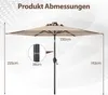 Ombrellone COSTWAY Ombrellone da giardino da 230 cm con Anteprima dell’immagine prodotto 3