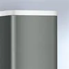 A close-up view of the top corner of a gray outdoor light fixture with a white trim. Produktbild-Vorschau
