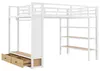 Lit mezzanine 140 x 200 cm avec armoire, éclairage LED et Voir les images du produit 7