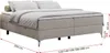 Boxspring bez čela LESS na vysokých nožičkách s úložným Náhled obrázku produktu 5