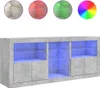 The Living Store Sideboard mit LED-Leuchten Betongrau Produktbild-Vorschau 3