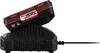 A battery charger with a battery inserted, shown from a side angle against a white background. Produktbild-Vorschau