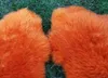 Top Öko Lammfell Schaffell Felle Orange Mandarine Farbe Neu Produktbild-Vorschau 4