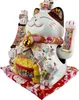 Glückskatze Maneki-Neko Familie Porzellan 30cm weiß Produktbild-Vorschau 2