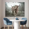 MuchoWow® Poster Schottisches Hochlandrind - Wald - Nebel - Produktbild-Vorschau 5