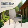 CASARIA® Set 4 Sedie da Giardino in Polyrattan Impilabili Anteprima dell’immagine prodotto 7