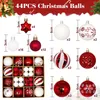 44 Stš¹ck Weihnachtskugeln Kunststoff, Christbaumkugeln Produktbild-Vorschau 2
