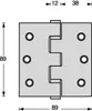Kugellagertürscharnier VA ktg.89x89mm DIN L/R ma Produktbild-Vorschau 3