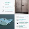 Collage of product features and a shower enclosure. Produktbild-Vorschau