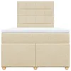 Boxspringbett mit Matratze Creme 120x200 cm Stoff Produktbild-Vorschau 6
