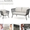 tectake® Garten-Loungeset Sundo im Rope-Design mit Produktbild-Vorschau 3